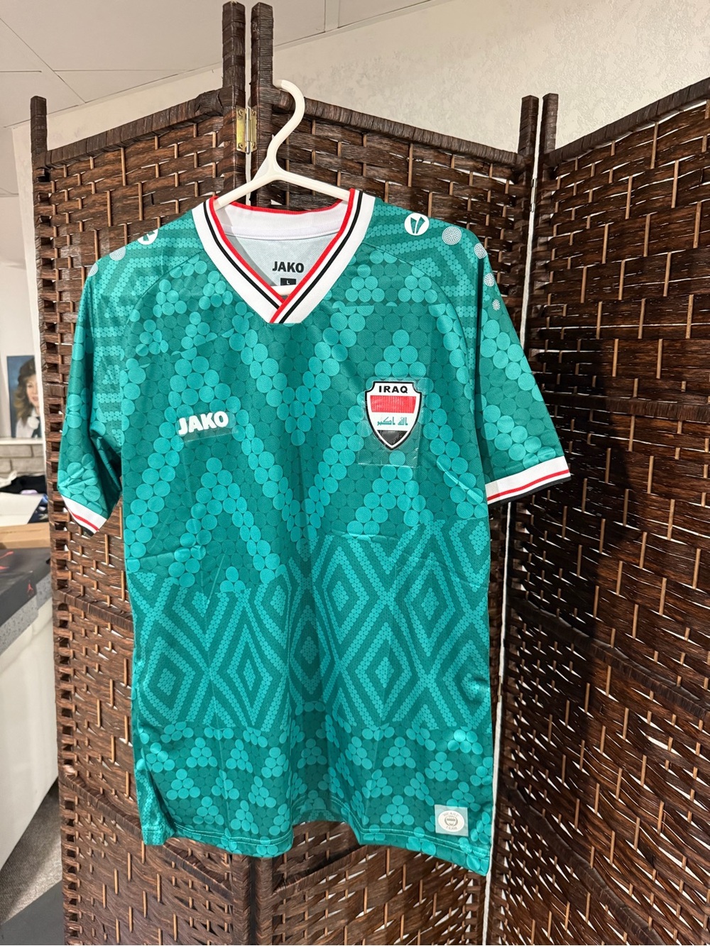 Iraq Men's Teal Green Home Football Jersey by